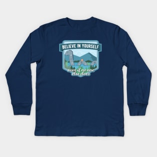 Believe in Yourself Loch Ness Monster Kids Long Sleeve T-Shirt